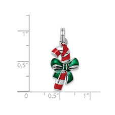 Sterling Silver Candy Cane Charm Pendant Necklace product image Sterling Silver Candy Cane Charm Pendant Necklace product image