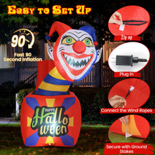 5-foot Inflatable Jack-in-the-Box Clown product image