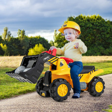 Kids' Ride-on Excavator with Realistic Sound and Rear Storage Space product image