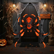 52” Spider Decoration with Flickering Warm White LEDs product image