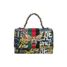Graffiti Bee Print Satchel & Wallet Set product image