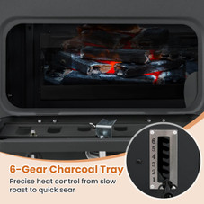 24-Inch Outdoor Barrel Charcoal Grill with 2 Folding Side Tables product image 24-Inch Outdoor Barrel Charcoal Grill with 2 Folding Side Tables product image