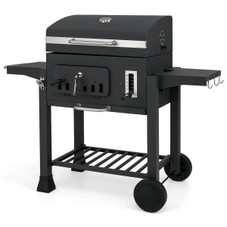 24-Inch Outdoor Barrel Charcoal Grill with 2 Folding Side Tables product image 24-Inch Outdoor Barrel Charcoal Grill with 2 Folding Side Tables product image