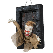 Hanging Animated Zombie Prisoner Halloween Decoration product image