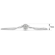 1 Carat Real Diamond Bolo Bracelet In Sterling Silver product image