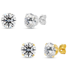 4-Carat Moissanite Stud Earrings product image