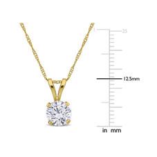 1 Carat Lab-grown Diamond Solitaire Necklace In 14K Yellow Gold product image