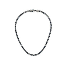 22" Blue-Plated Stainless Steel Rolo Chain Necklace product image 22" Blue-Plated Stainless Steel Rolo Chain Necklace product image