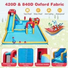 Inflatable Water Park with Protective Mesh Walls  product image