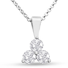 1 Carat Real Diamond Triangle Necklace product image