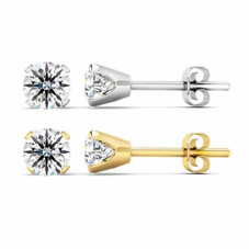 1 Carat Real Diamond Stud Earrings in Gold  product image