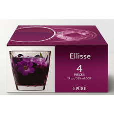 EPURE Elisse Luxe 13 oz Faceted Glass Cups (Set of 4) product image EPURE Elisse Luxe 13 oz Faceted Glass Cups (Set of 4) product image