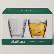 Epure Skultura 13 oz. Glass Set Cups (Set of 4) product image Epure Skultura 13 oz. Glass Set Cups (Set of 4) product image