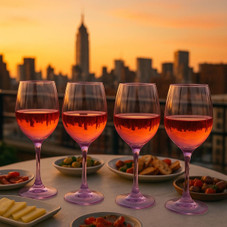 Epure Glassware Purple Spray 16.5oz Wine Glasses (Set of 4) product image Epure Glassware Purple Spray 16.5oz Wine Glasses (Set of 4) product image