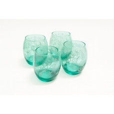 Epure Glassware Denali Flower Print Rocks Glasses (Set of 4) product image
