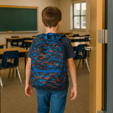 Stealth Strike 16” Blue Red Camo Backpack product image