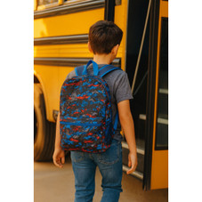 Stealth Strike 16” Blue Red Camo Backpack product image