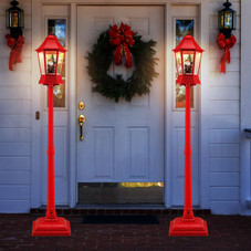 5.3 Ft Musical Christmas Street Lamp with 8 Songs and 60 LED Lights product image