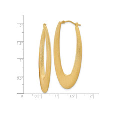 Gold-Plated Over Sterling Silver Oval Hoop Earrings product image Gold-Plated Over Sterling Silver Oval Hoop Earrings product image