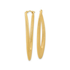 Gold-Plated Over Sterling Silver Oval Hoop Earrings product image Gold-Plated Over Sterling Silver Oval Hoop Earrings product image