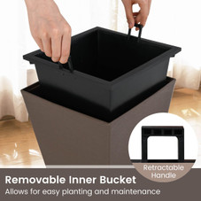 Square Taper Planter with Removable Inner Bucket (Set of 2) product image