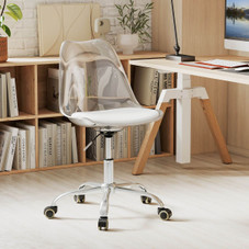 Clear Desk Chair with Swivel Seat and Adjustable Seat Height product image