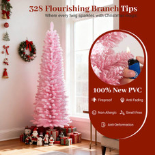 Artificial Pink Christmas Tree with Folding Metal Stand product image Artificial Pink Christmas Tree with Folding Metal Stand product image