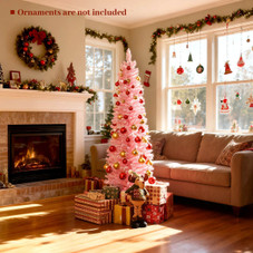 Artificial Pink Christmas Tree with Folding Metal Stand product image Artificial Pink Christmas Tree with Folding Metal Stand product image