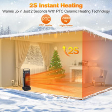 1500W Portable Space Heater with Remote Control product image