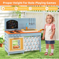 Kids' Wooden Kitchen Play Set with Circulation Faucet product image