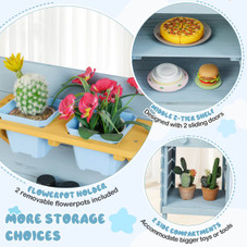 Kids Mud Wooden Kitchen Playset with Flowerpots  product image