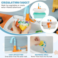 Kids Mud Wooden Kitchen Playset with Flowerpots  product image