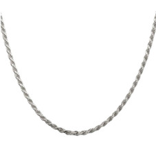 Sterling Silver Diamond Cut Rope Chain Necklace product image Sterling Silver Diamond Cut Rope Chain Necklace product image