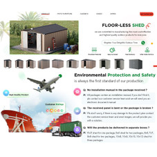 10' x 14' Outdoor Storage Shed with Lockable Doors product image