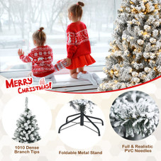 Prelit 7.5ft Snowy Christmas Tree with 450 LED Lights product image