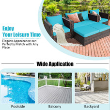 Rattan 5-Piece Cushioned Patio Set product image Rattan 5-Piece Cushioned Patio Set product image