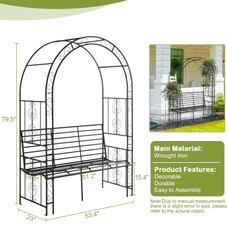 7-foot Garden Arch with Seating product image