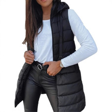 Women's Long Winter Puffer Vest product image