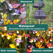 Outdoor Solar Swaying Butterfly Garden Lights (4-Pack) product image