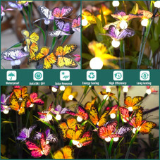 Outdoor Solar Swaying Butterfly Garden Lights (4-Pack) product image