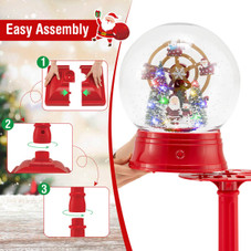 5-foot Lighted Musical Snow Globe Street Lamp product image 5-foot Lighted Musical Snow Globe Street Lamp product image