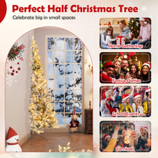 7FT Half Artificial Pre-Lit Christmas Tree product image