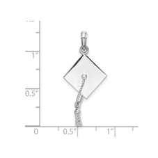 Sterling Silver Graduation Cap Charm Necklace with Chain product image