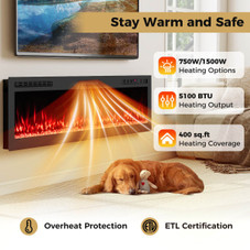68” Smart Electric Fireplace with Adjustable Heat Settings  product image