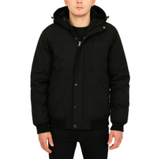 Men's Heavyweight Sherpa Fleece-Lined Hooded Bomber Jacket product image