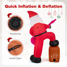 8.4 ft Inflatable Guitar Santa Claus with Sound-Synced Light Effect product image