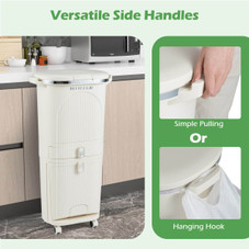 11 Gallon Kitchen Trash Can with Lid and Storage product image