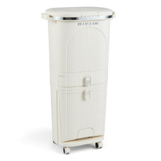 11 Gallon Kitchen Trash Can with Lid and Storage product image