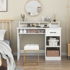 Computer Desk with Charging Station and Adjustable Shelf product image
