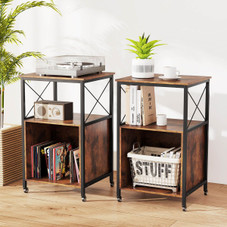 Mobile Record Player Stand with Power Cubby  product image